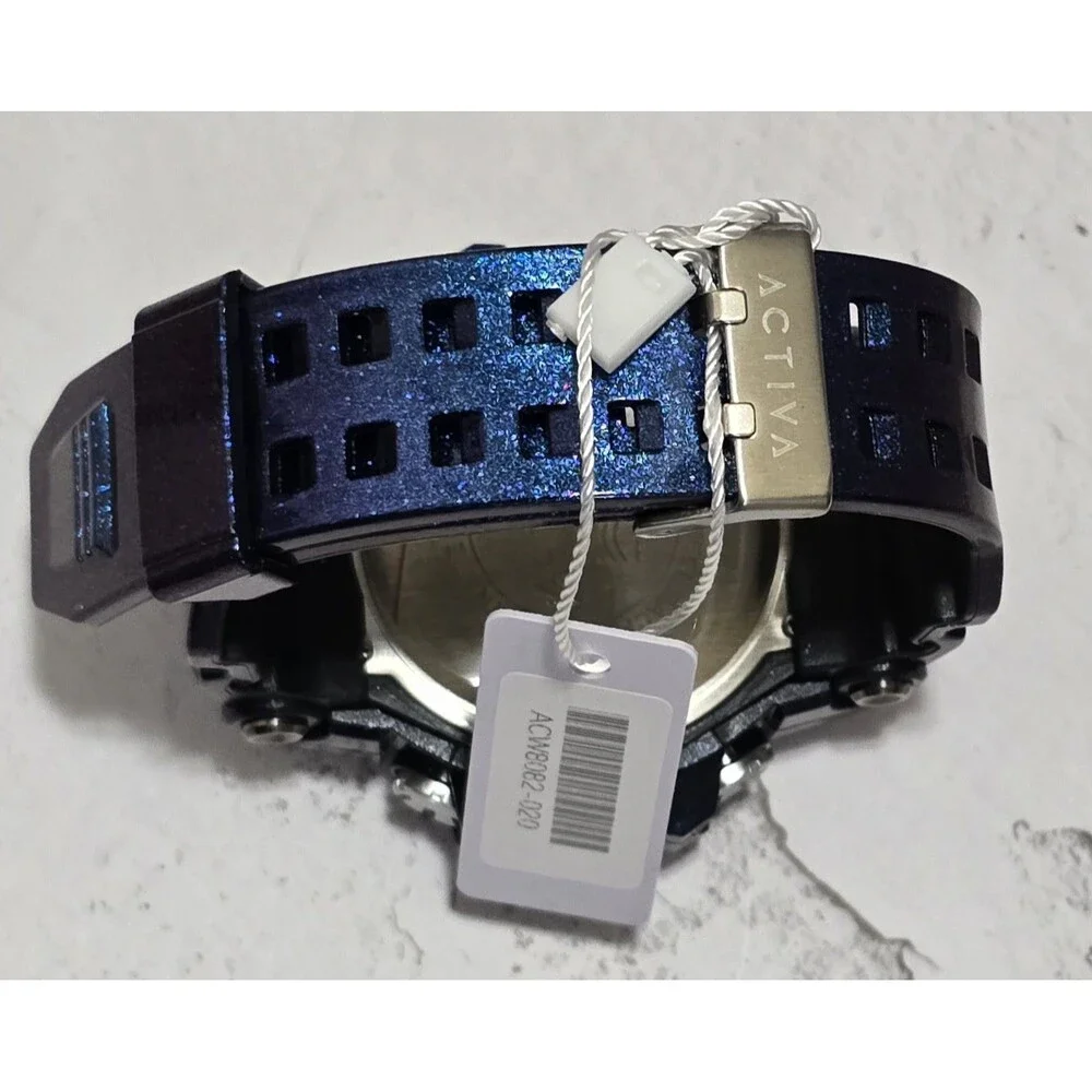 Activa X Invicta Digital Unisex Watch 50mm Iridescent Purple ACW8082-020 New